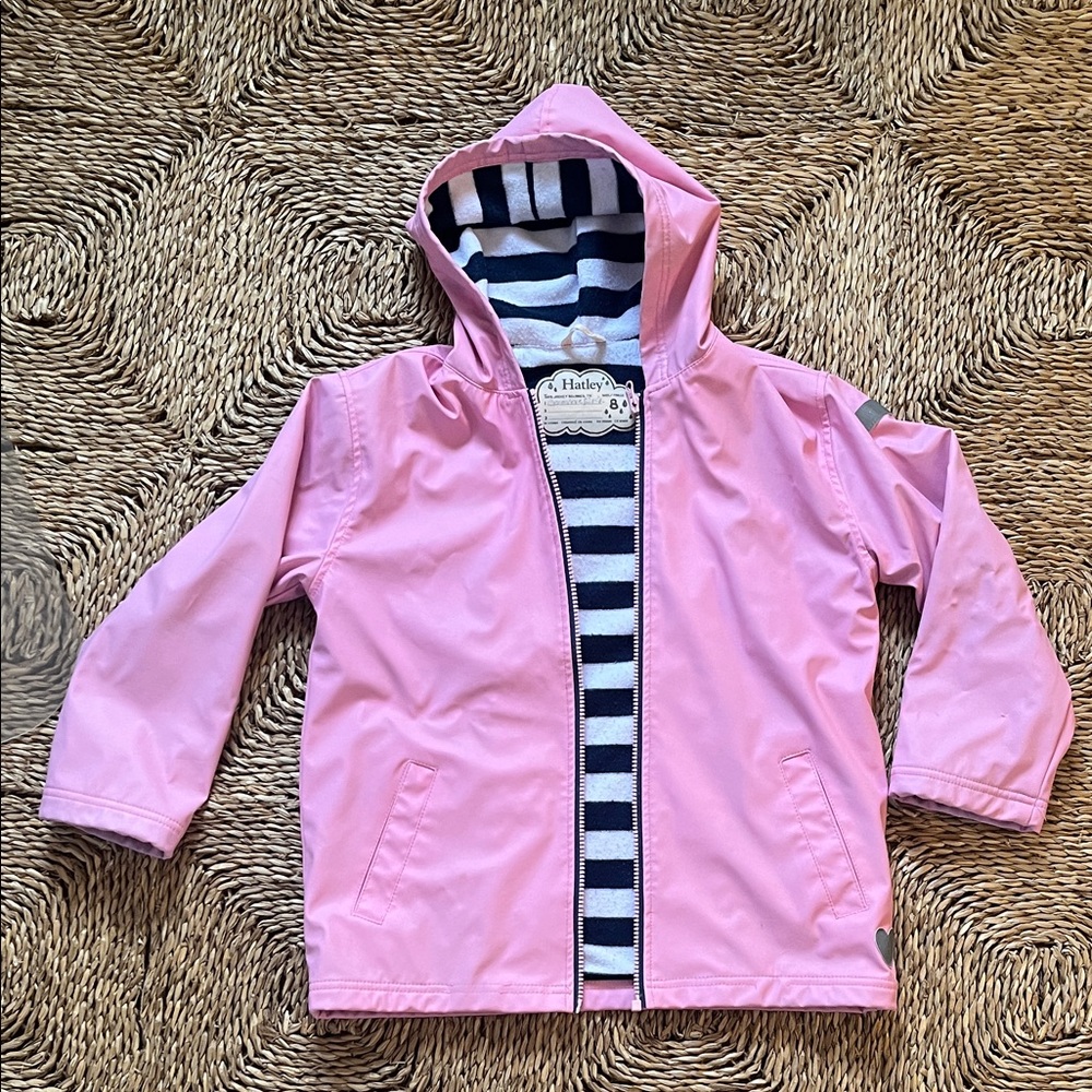 Hatley Pink Raincoat Size 8
